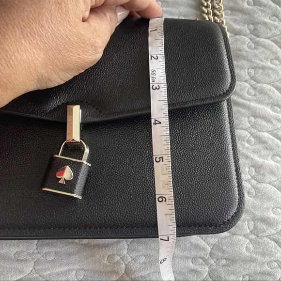 KATE SPADE LOCKET LARGE FLAP SHOULDER BAG W/DUSTBAG BLACK PXR00419 NWT $378 - Picture 11 of 13